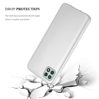 Samsung Galaxy A22 5G Suojakuori Kotelo (Hopea)