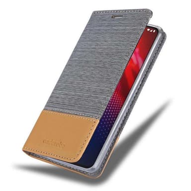 Motorola MOTO Z4 Suojakuori Lompakkokotelo (harmaa)