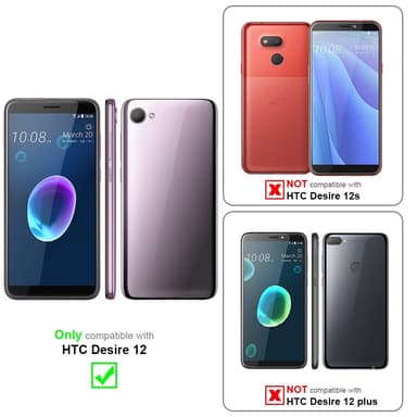 HTC Desire 12 Suojakuori Kotelo Cover (Hopea)