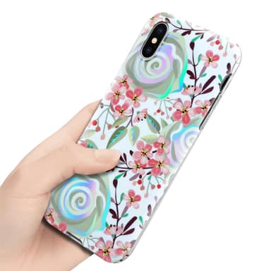 iPhone X / XS Suojakuori Lompakkokotelo (Valkoinen)