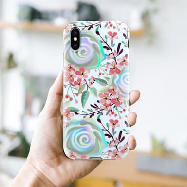 iPhone X / XS Suojakuori Lompakkokotelo (Valkoinen)