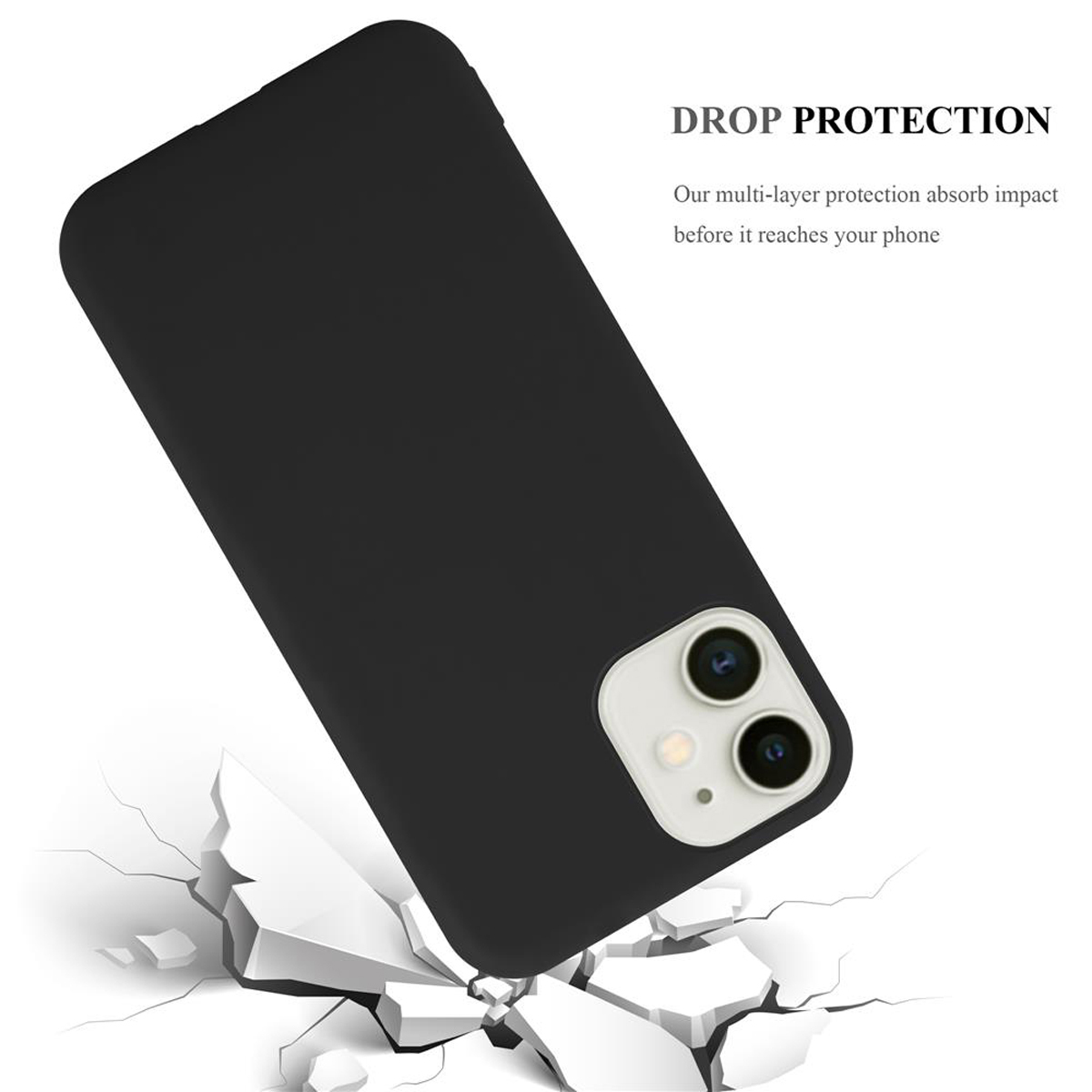 Suojakuori iPhone 12 MINI Kotelo (Musta)