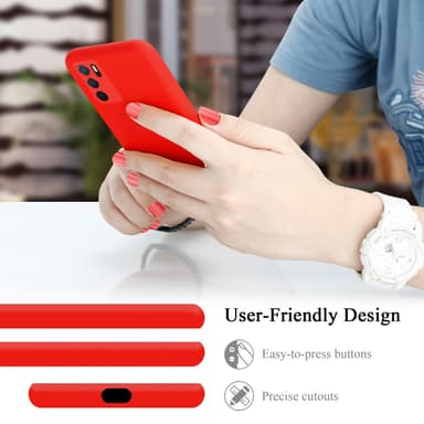 Oppo A16s / A54s Suojakuori Kotelo Case (Punainen)