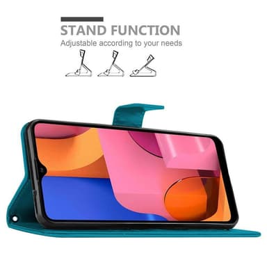 Samsung Galaxy A20s Suojakuori Lompakkokotelo (Sininen)