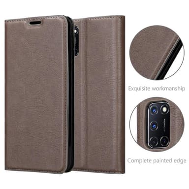Oppo A72 Suojakuori Lompakkokotelo (Ruskea)