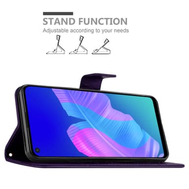 Huawei P40 LITE E Suojakuori Lompakkokotelo (Violetti)