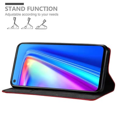 Realme 7 4G Suojakuori Lompakkokotelo (Punainen)