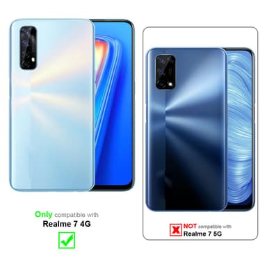 Realme 7 4G Suojakuori Lompakkokotelo (Punainen)