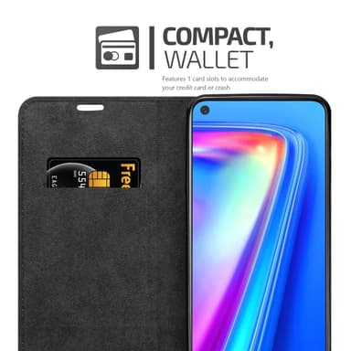 Realme 7 4G Suojakuori Lompakkokotelo (Punainen)