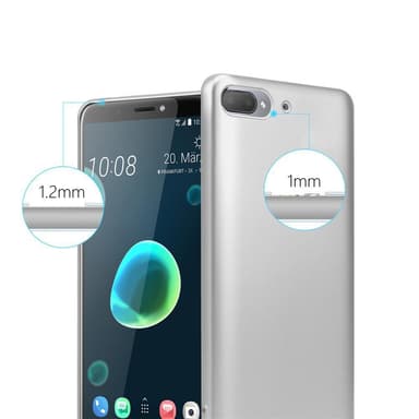 HTC Desire 12 PLUS Suojakuori Kotelo (Hopea)