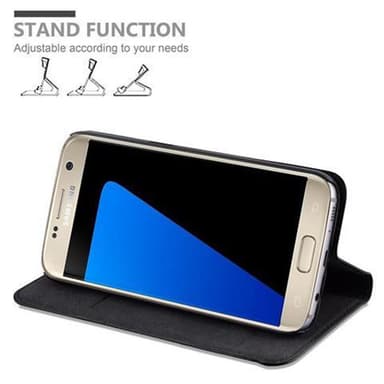 Samsung Galaxy S7 Suojakuori Lompakkokotelo (Musta)