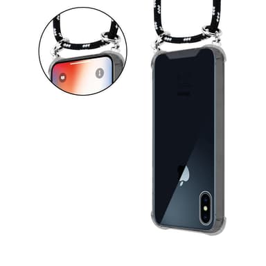 iPhone X / XS Suojakuori Kotelo Ketju (Musta)