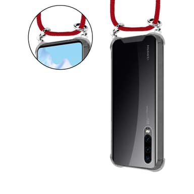 Huawei P30 Suojakuori Kotelo Ketju (Punainen)