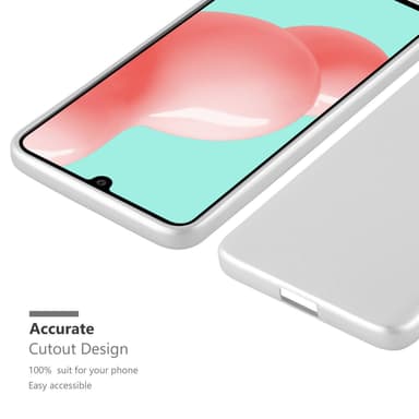 Samsung Galaxy A41 Suojakuori Kotelo (Hopea)