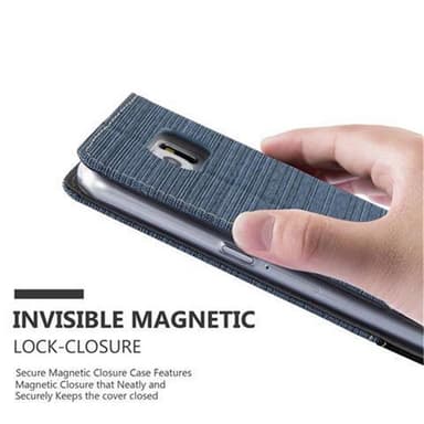 Samsung Galaxy S6 Suojakuori Lompakkokotelo (Sininen)
