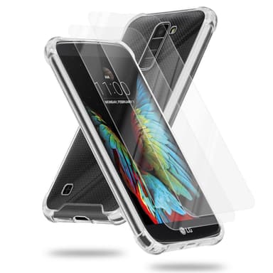 LG K10 2016 Suojakuori +2 Suojakalvo (Läpinäkyvä)