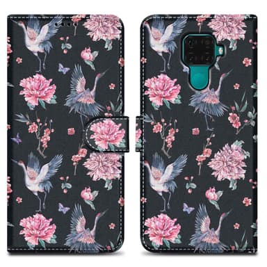 Huawei MATE 30 LITE Suojakuori Lompakkokotelo (Musta)