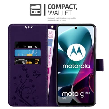 Motorola MOTO G200 5G Suojakuori Lompakkokotelo