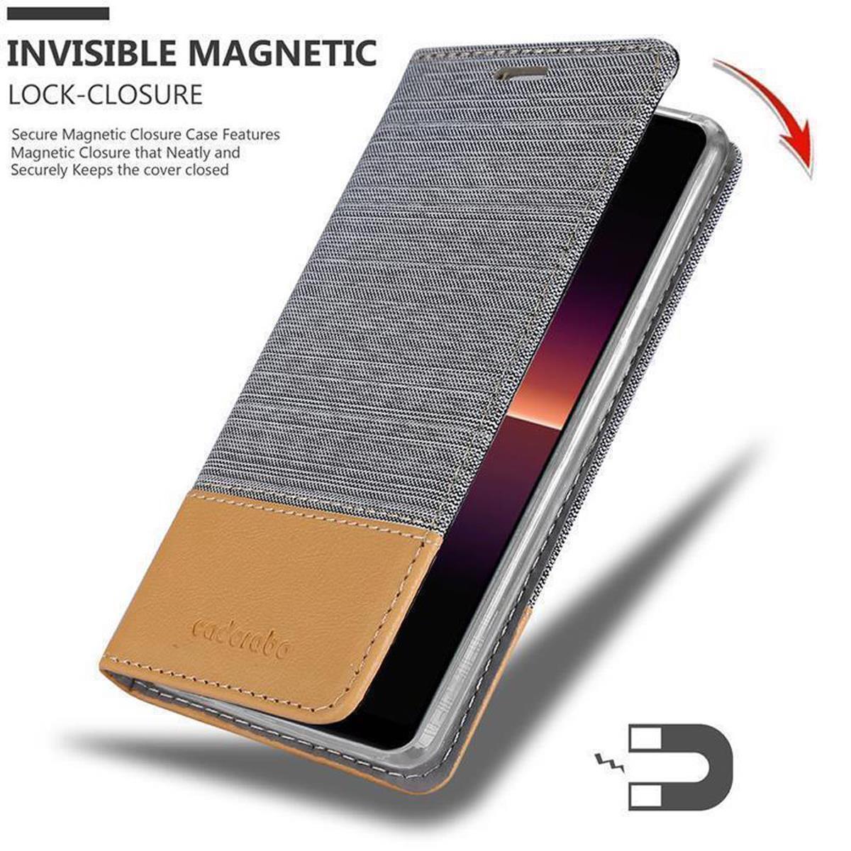 Sony Xperia L4 Suojakuori Lompakkokotelo (harmaa)