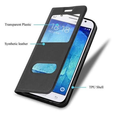 Lompakkokotelo Samsung Galaxy J5 2015 Case (Musta)