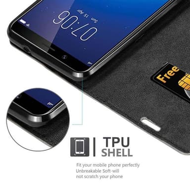 Vivo Y71 Suojakuori Lompakkokotelo (Ruskea)