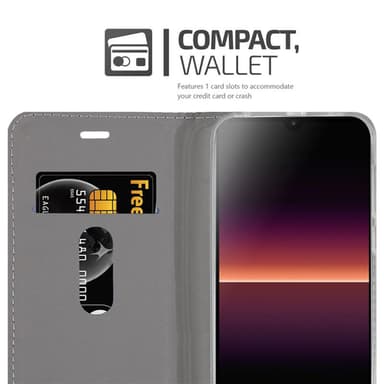 Sony Xperia L4 Suojakuori Lompakkokotelo (harmaa)