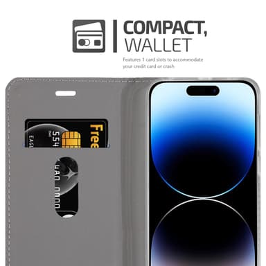 iPhone 14 PRO Suojakuori Lompakkokotelo (Sininen)