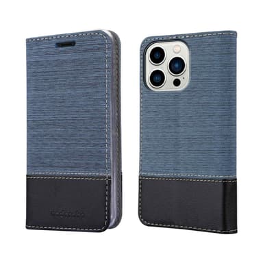 iPhone 14 PRO Suojakuori Lompakkokotelo (Sininen)