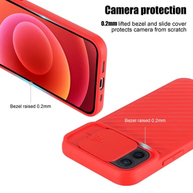 iPhone 12 MINI Case Suojakuori Cover (Punainen)