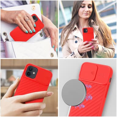 iPhone 12 MINI Case Suojakuori Cover (Punainen)