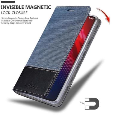 Motorola MOTO Z4 Suojakuori Lompakkokotelo (Sininen)