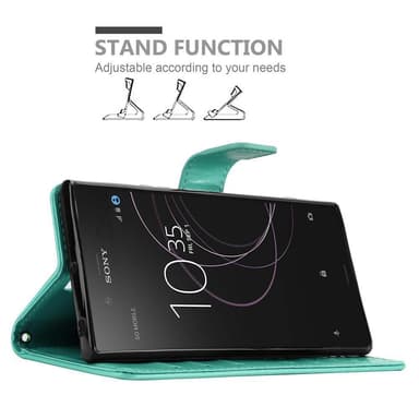 Sony Xperia XZ1 Suojakuori Lompakkokotelo (Turkoosi)