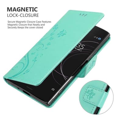 Sony Xperia XZ1 Suojakuori Lompakkokotelo (Turkoosi)
