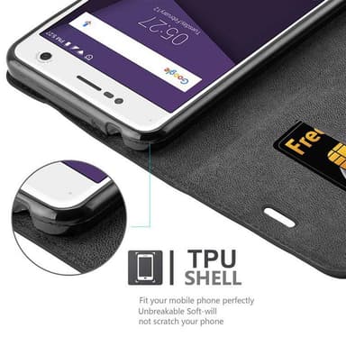 ZTE Blade V8 Suojakuori Lompakkokotelo (Musta)