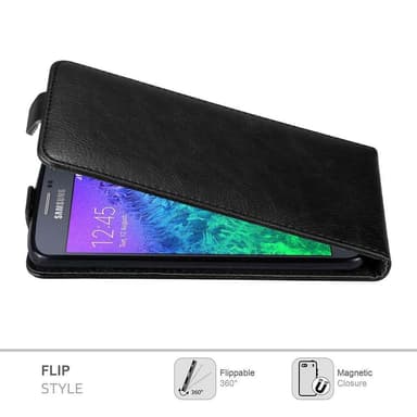 Samsung Galaxy ALPHA Suojakuori Lompakkokotelo (Musta)