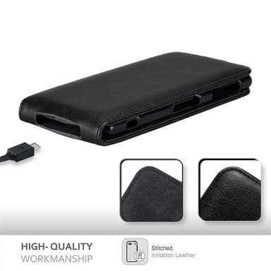 Sony Xperia Z1 Suojakuori Lompakkokotelo (Musta)