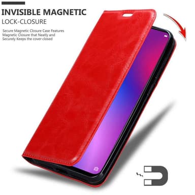 Oppo R17 Suojakuori Lompakkokotelo (Punainen)
