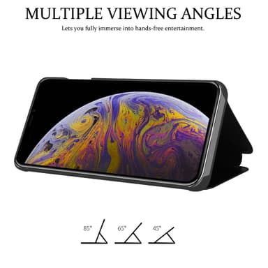 Suojakuori iPhone XS MAX Lompakkokotelo (Musta)