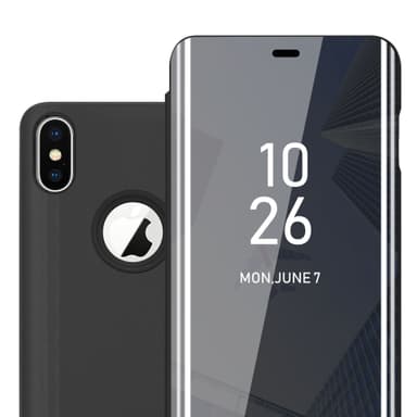 Suojakuori iPhone XS MAX Lompakkokotelo (Musta)