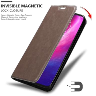 Motorola ONE HYPER Suojakuori Lompakkokotelo (Ruskea)