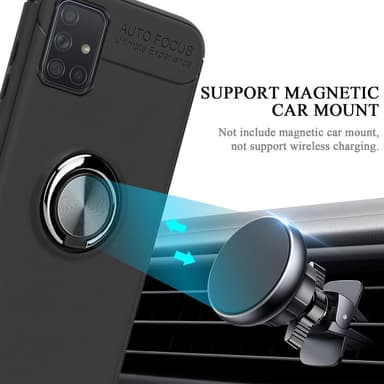 Samsung Galaxy A71 5G Suojakuori Kotelo (Musta)