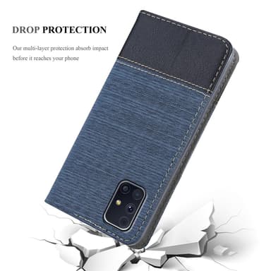 Samsung Galaxy M31s Suojakuori Lompakkokotelo (Sininen)