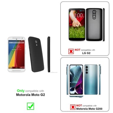 Motorola MOTO G2 Suojakuori Kotelo Case (Musta)