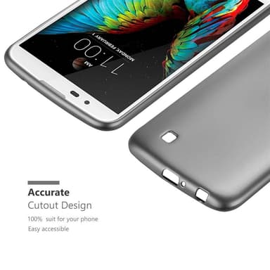 LG K10 2016 Suojakuori Kotelo (harmaa)