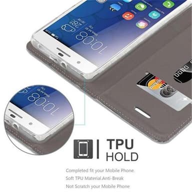 Honor 6 PLUS Suojakuori Lompakkokotelo (harmaa)