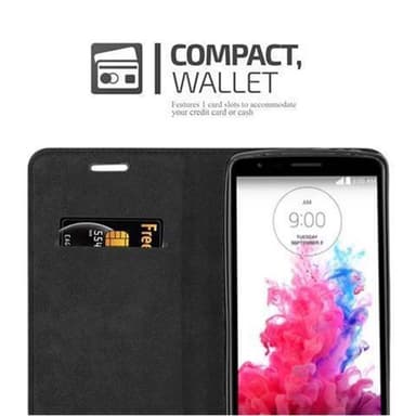 LG G3 STYLUS Suojakuori Lompakkokotelo (Musta)