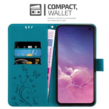 Samsung Galaxy S10e Suojakuori Lompakkokotelo (Sininen)