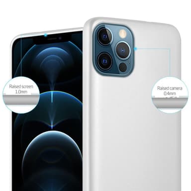 iPhone 12 PRO MAX Suojakuori Kotelo (Hopea)