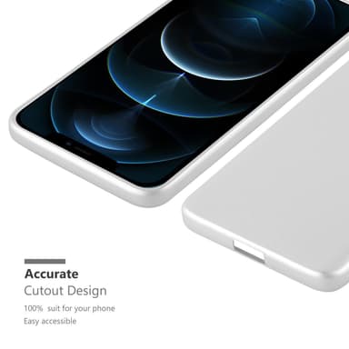 iPhone 12 PRO MAX Suojakuori Kotelo (Hopea)