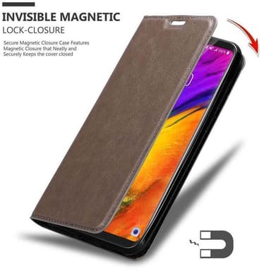 LG V35 Suojakuori Lompakkokotelo (Ruskea)